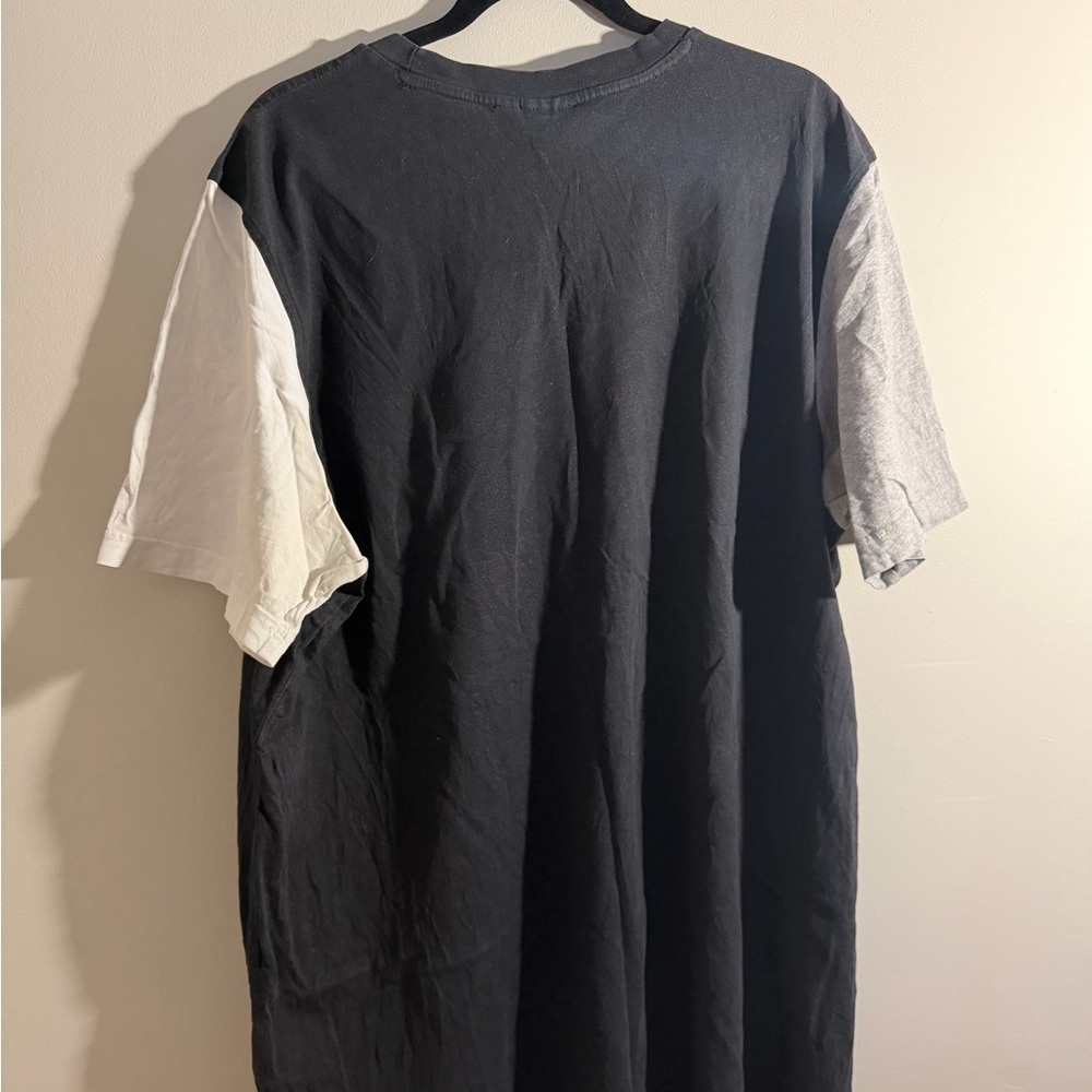 Adidas Originals Trefoil Logo Colorblock T-Shirt Black/Gray/White 2XL - Picture 3 of 5